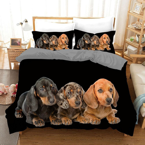 Cartoon dachshund bedding - cartoon,