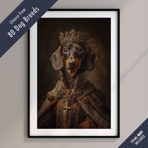 Royal dog portrait print - portrait, –