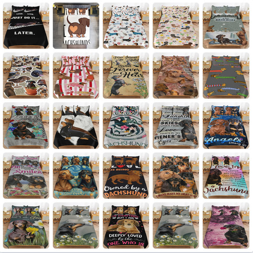 Dachshund dog duvet - dog, quilt