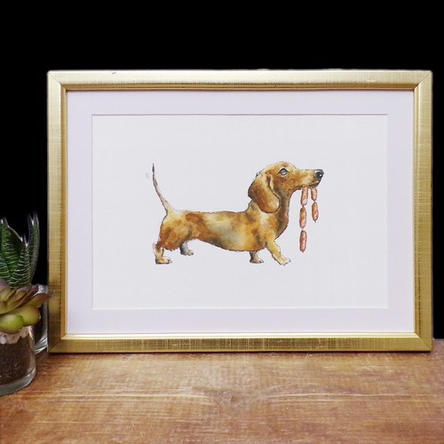 Dachshund print wall art - wall,