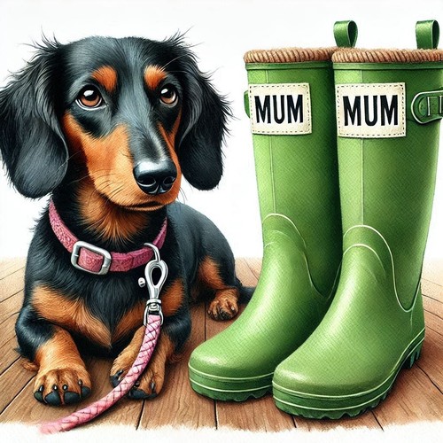 Single luxury dachshund mum - luxury,