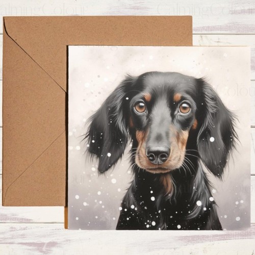 Dachshund snow christmas - in, |