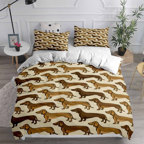 Dachshund dog duvet quilt - dachshund,