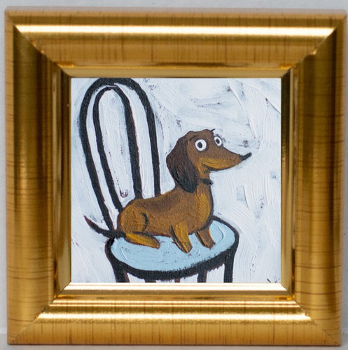 Dachshund chair miniature - dachshund, on