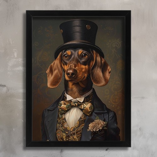 Dachshund wall art vintage - dachshund,