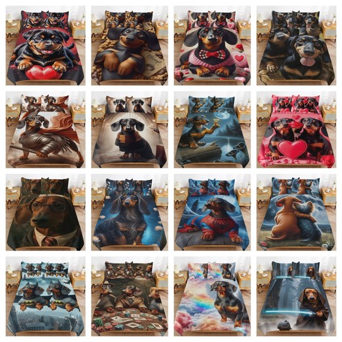 Dachshund quilt bedding set - dachshund,