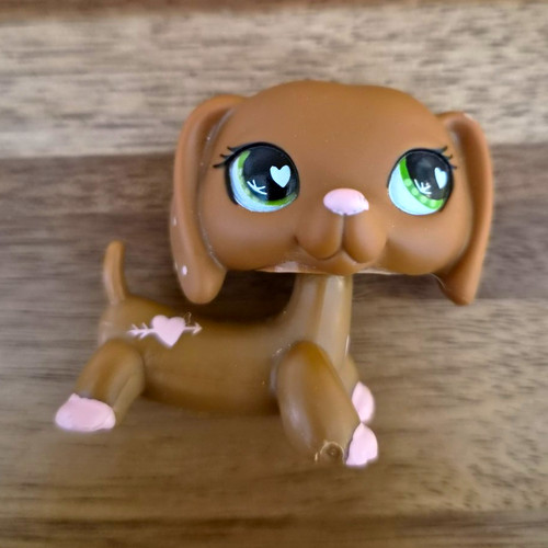 Hasbro brown pink dachshund - hasbro,