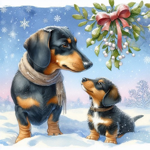 Single luxury dachshund - single,