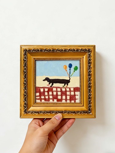 Dachshund balloon art oil - balloon,