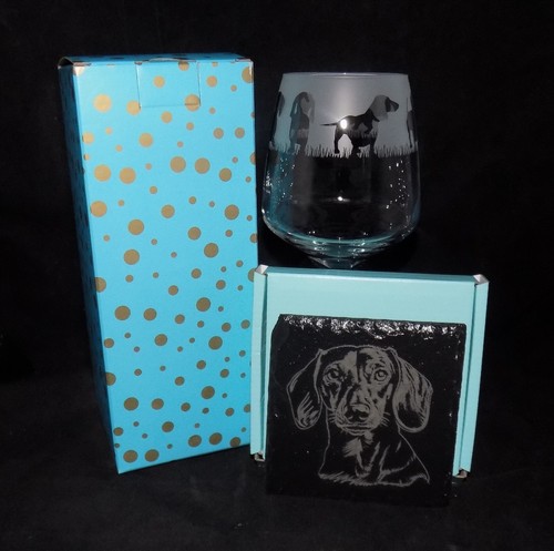 New dachshund gift set wine - new,