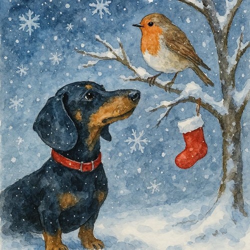 Single luxury dachshund - single,
